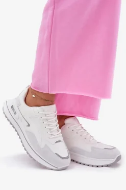 Big Star Shoes Buty Sportowe Big Star|Sneakersy Damskie*Sneakersy Damskie Big Star RR274A213 HI-POLY SYSTEM Białe Biały