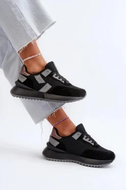 Big Star Shoes Buty Sportowe Big Star|Sneakersy Damskie*Sneakersy Damskie Big Star NN274975 Czarne