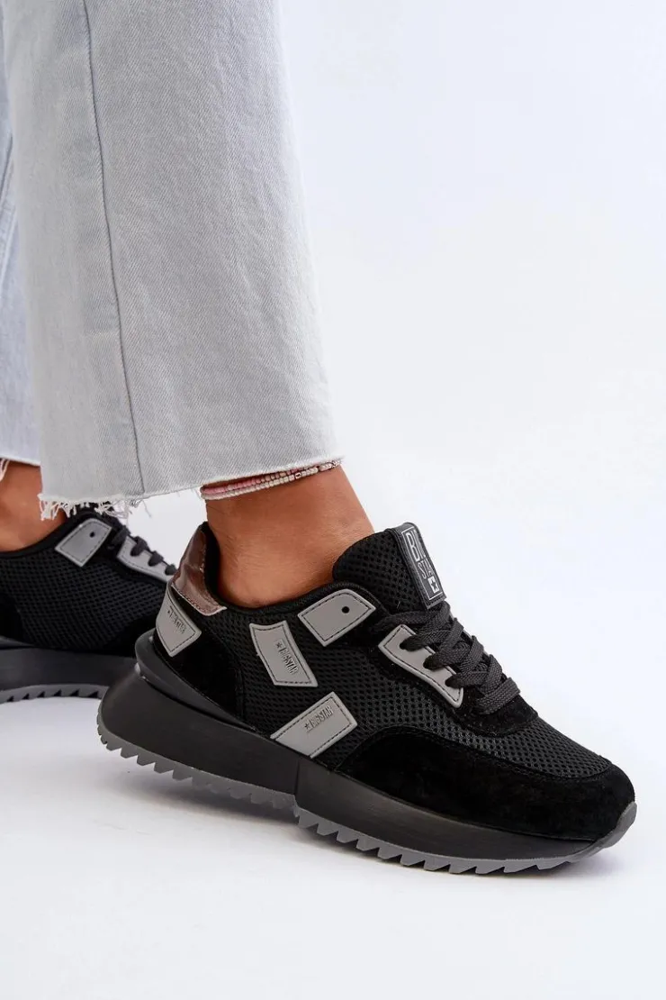 Big Star Shoes Buty Sportowe Big Star|Sneakersy Damskie*Sneakersy Damskie Big Star NN274975 Czarne