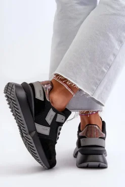 Big Star Shoes Buty Sportowe Big Star|Sneakersy Damskie*Sneakersy Damskie Big Star NN274975 Czarne