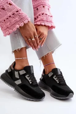 Big Star Shoes Buty Sportowe Big Star|Sneakersy Damskie*Sneakersy Damskie Big Star NN274975 Czarne