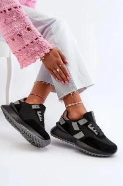 Big Star Shoes Buty Sportowe Big Star|Sneakersy Damskie*Sneakersy Damskie Big Star NN274975 Czarne