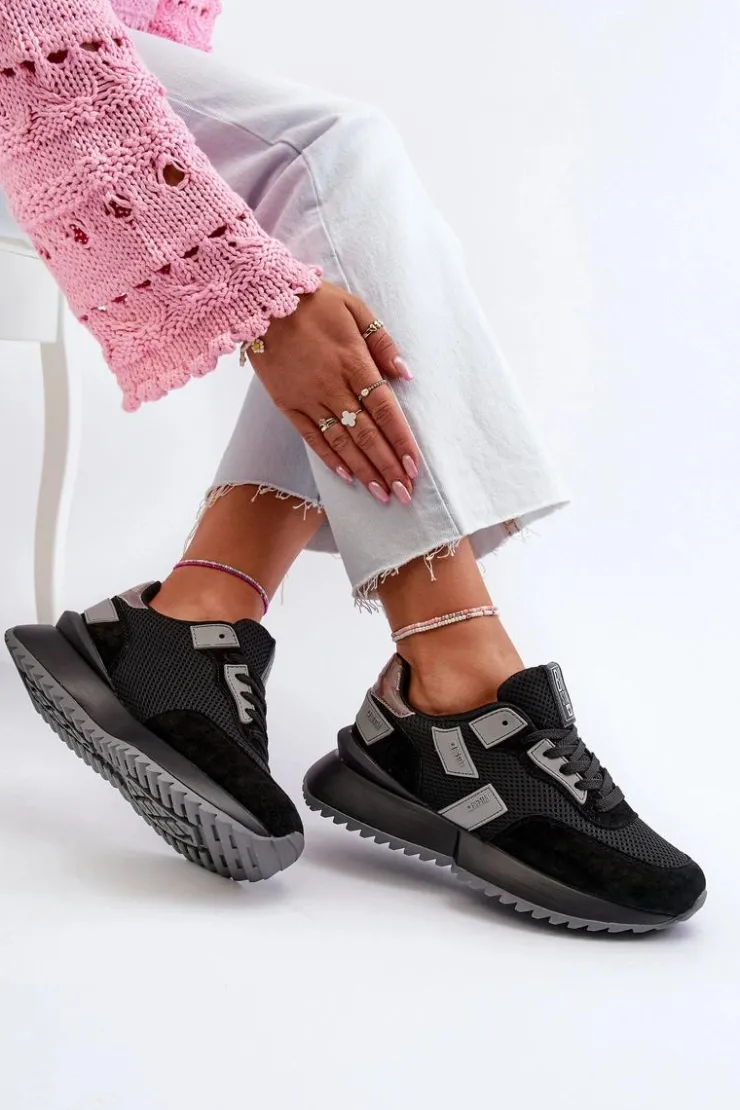 Big Star Shoes Buty Sportowe Big Star|Sneakersy Damskie*Sneakersy Damskie Big Star NN274975 Czarne