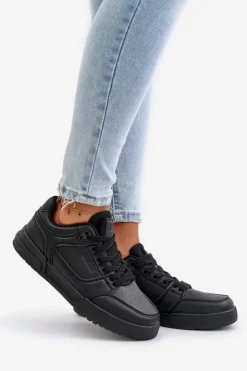 Outlet Big Star Shoes Sneakersy Damskie Big Star OO274A551 Hi-Poly System Czarne Czarny