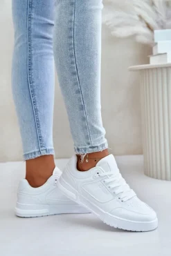 Big Star Shoes Buty Sportowe Na Platformie|Buty Sportowe Big Star*Sneakersy Damskie Big Star OO274A549 Hi-Poly System Białe Biały