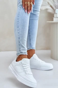 Big Star Shoes Buty Sportowe Na Platformie|Buty Sportowe Big Star*Sneakersy Damskie Big Star OO274A549 Hi-Poly System Białe Biały