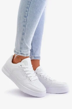 Big Star Shoes Buty Sportowe Na Platformie|Buty Sportowe Big Star*Sneakersy Damskie Big Star OO274A549 Hi-Poly System Białe Biały