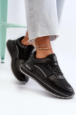 Damskie Big Star Shoes Sneakersy Damskie Big Star NN274A090 Czarne