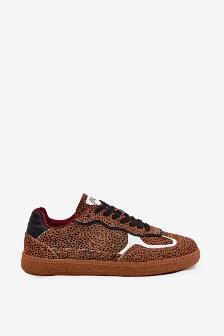 Sale Daniel Lopez Just Dare Sneakersy Damskie SS2D4016 Camel Brązowy