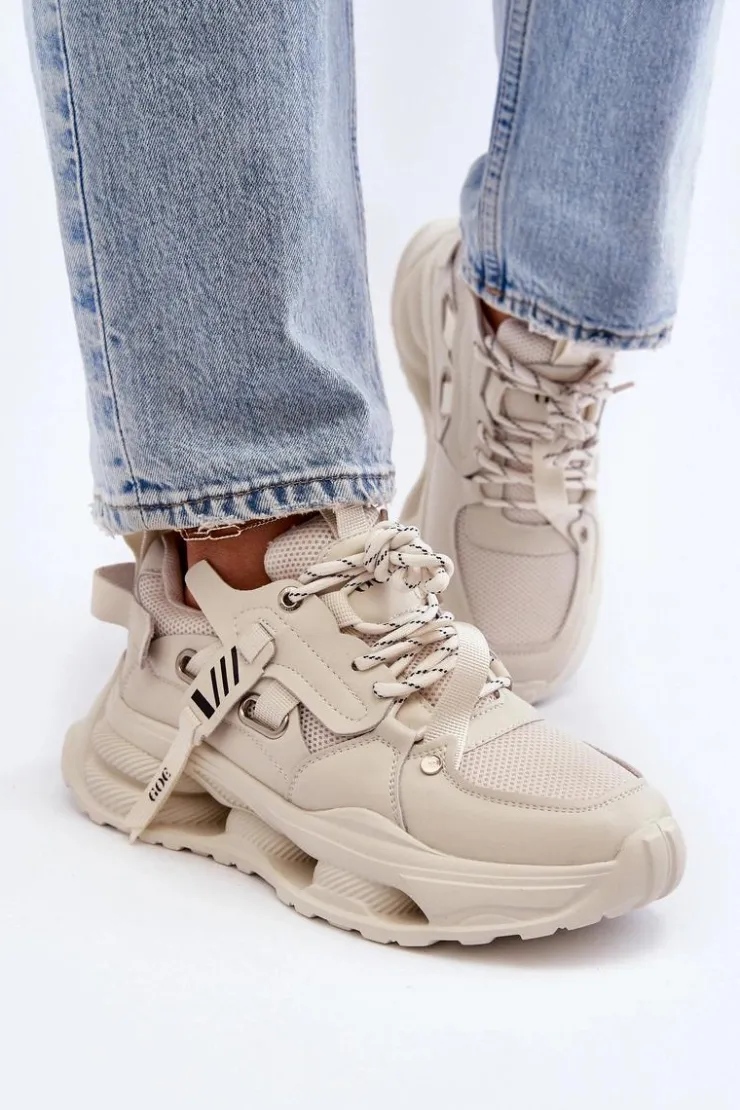 Damskie GOE Sneakersy Damskie NN2N4041 Beżowe