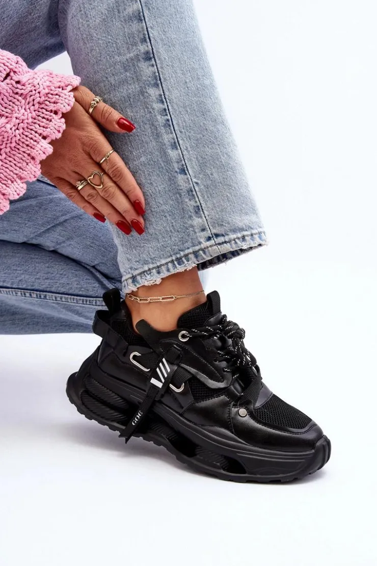 GOE Sneakersy Damskie*Sneakersy Damskie NN2N4040 Czarne Czarny