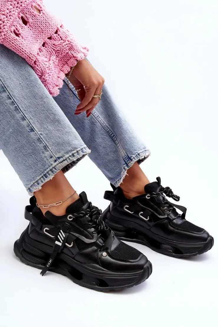 GOE Sneakersy Damskie*Sneakersy Damskie NN2N4040 Czarne Czarny