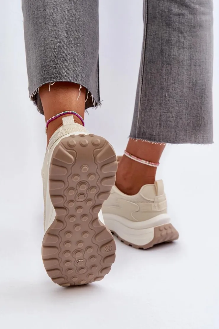 Damskie Big Star Shoes Sneakersy Damskie HI-POLY SYSTEM Big Star NN274A105 Beżowe