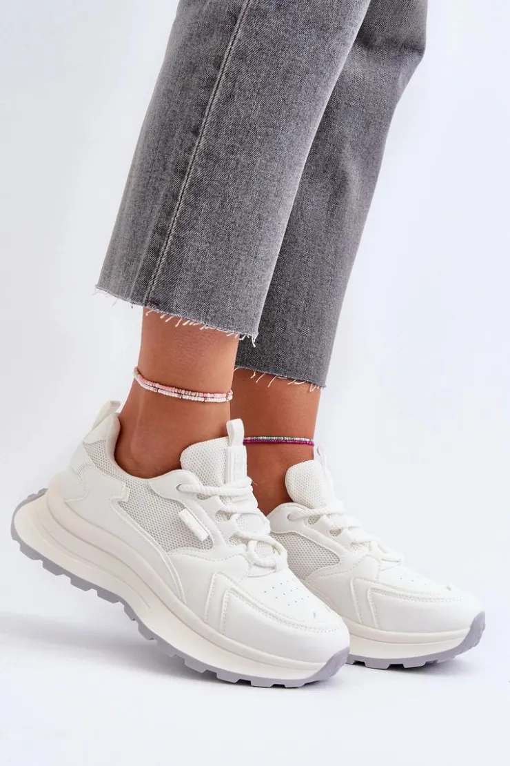 New Big Star Shoes Sneakersy Damskie HI-POLY SYSTEM Big Star NN274A107 Białe Biały