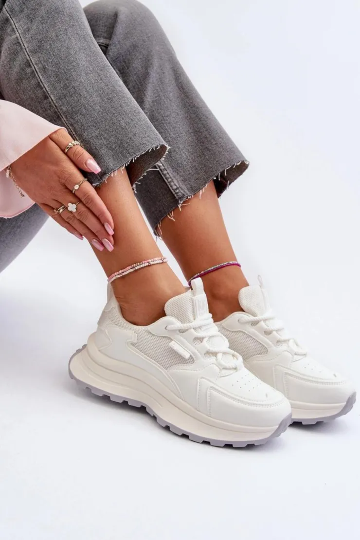 New Big Star Shoes Sneakersy Damskie HI-POLY SYSTEM Big Star NN274A107 Białe Biały