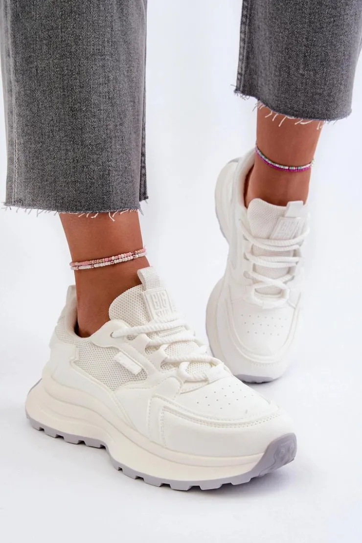 New Big Star Shoes Sneakersy Damskie HI-POLY SYSTEM Big Star NN274A107 Białe Biały