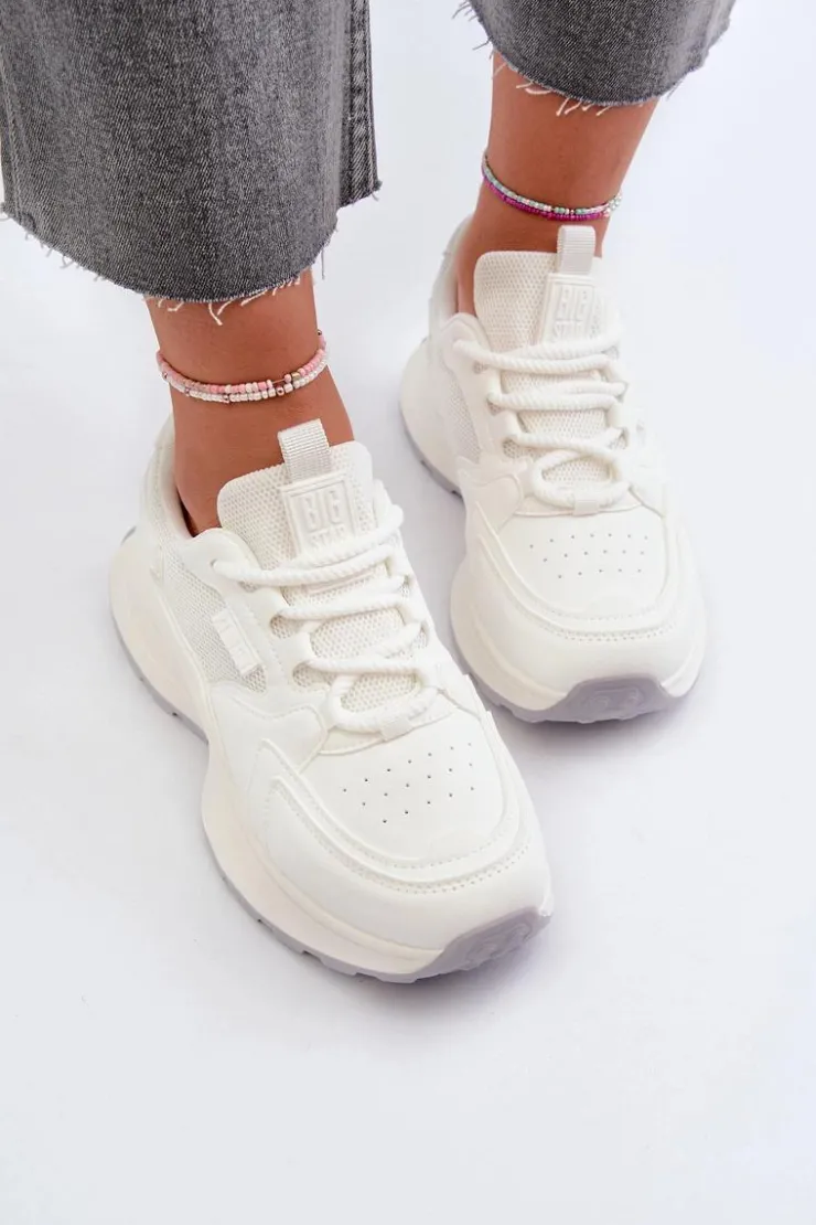 New Big Star Shoes Sneakersy Damskie HI-POLY SYSTEM Big Star NN274A107 Białe Biały