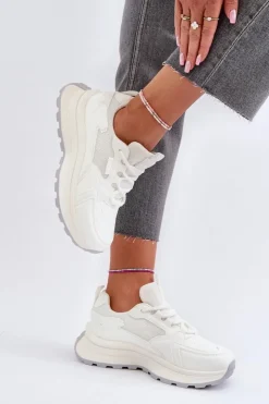 New Big Star Shoes Sneakersy Damskie HI-POLY SYSTEM Big Star NN274A107 Białe Biały