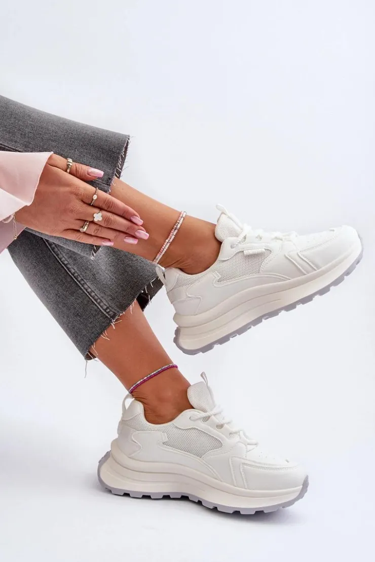 New Big Star Shoes Sneakersy Damskie HI-POLY SYSTEM Big Star NN274A107 Białe Biały