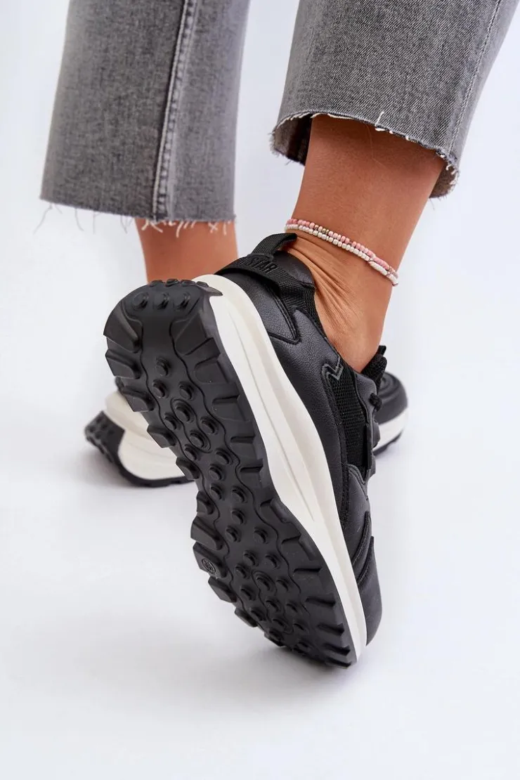 Damskie Big Star Shoes Sneakersy Damskie HI-POLY SYSTEM Big Star NN274A106 Czarne