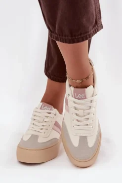 New Lee Sneakersy Damskie AILANI WOMEN LOW 50253004.02A Zgaszona Biel