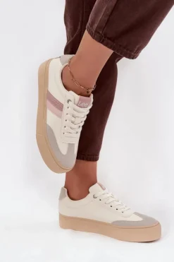New Lee Sneakersy Damskie AILANI WOMEN LOW 50253004.02A Zgaszona Biel