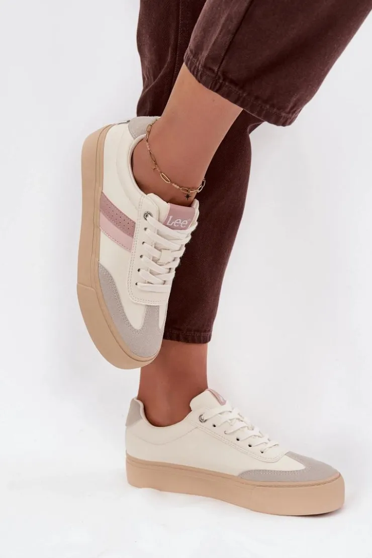 New Lee Sneakersy Damskie AILANI WOMEN LOW 50253004.02A Zgaszona Biel