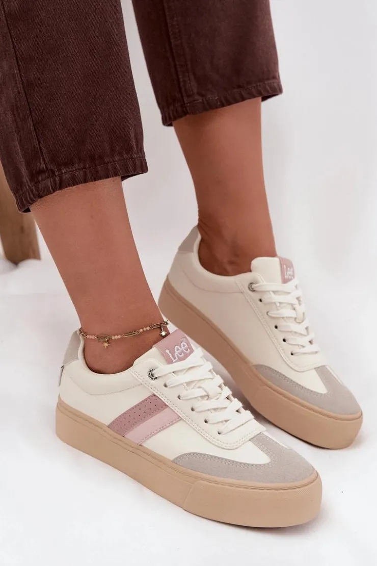 New Lee Sneakersy Damskie AILANI WOMEN LOW 50253004.02A Zgaszona Biel