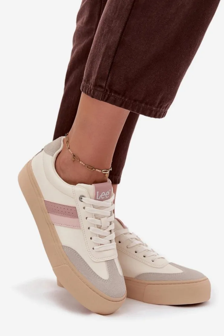 New Lee Sneakersy Damskie AILANI WOMEN LOW 50253004.02A Zgaszona Biel