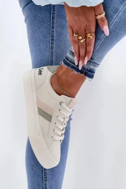 Best Lee Sneakersy Damskie LAYLA WOMEN LOW 50251003 Zgaszona Biel Biały
