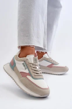 Big Star Shoes Buty Sportowe Na Platformie|Buty Sportowe Big Star*Sneakersy Damskie Memory Foam System Big Star NN274690 Białe