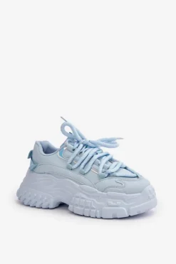 Boto Sneakersy Damskie*Sneakersy Damskie Na Masywnej Podeszwie e Nevela Niebieski