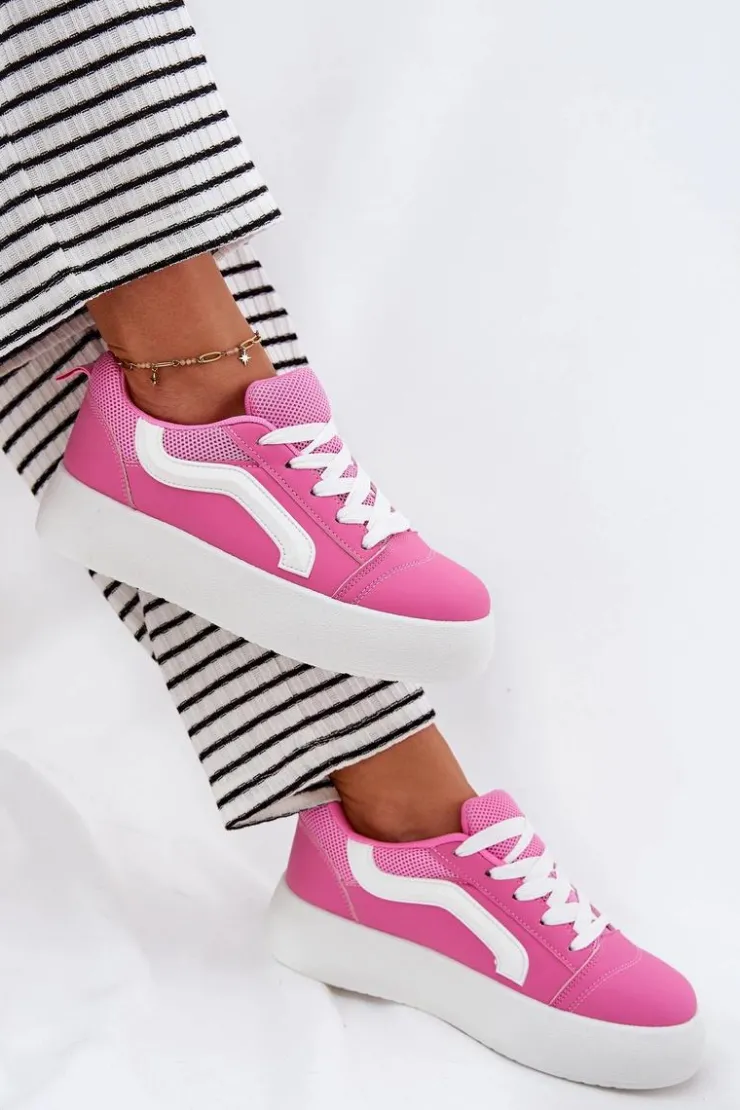 Boto Buty Sportowe Na Platformie|Sneakersy Damskie*Sneakersy Damskie Na Platformie Fuksja Tellnira Różowy