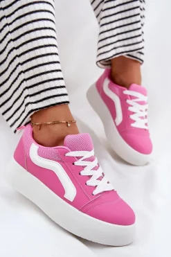 Boto Buty Sportowe Na Platformie|Sneakersy Damskie*Sneakersy Damskie Na Platformie Fuksja Tellnira Różowy