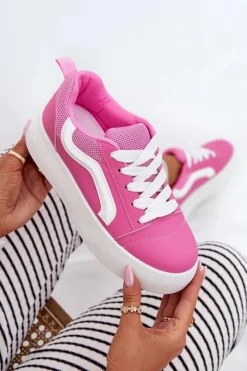 Boto Buty Sportowe Na Platformie|Sneakersy Damskie*Sneakersy Damskie Na Platformie Fuksja Tellnira Różowy
