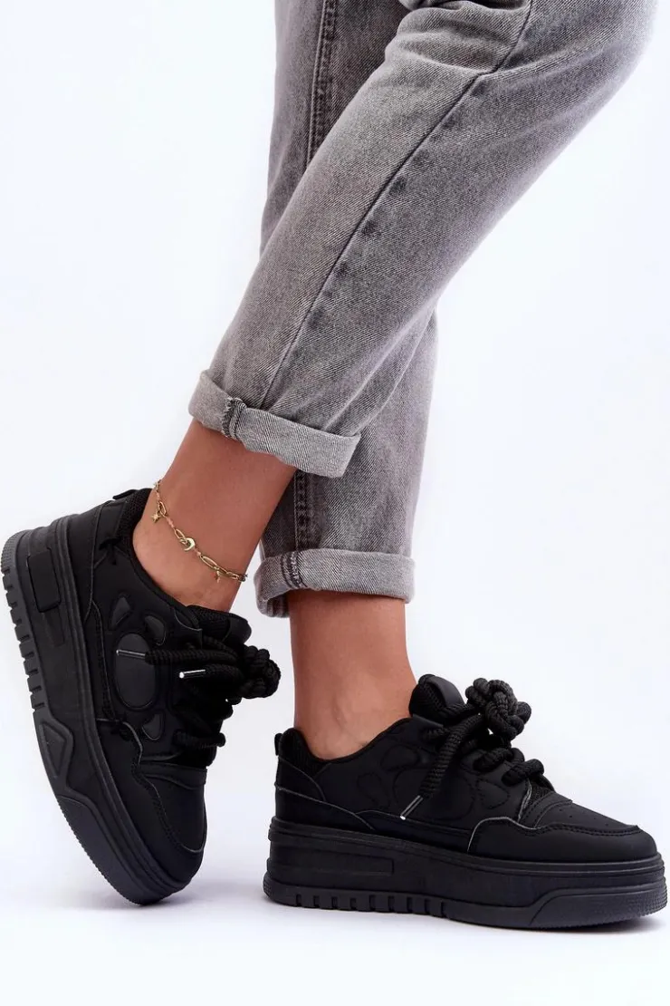 Boto Buty Sportowe Na Platformie|Sneakersy Damskie*Sneakersy Damskie Na Platformie Czarne Finos