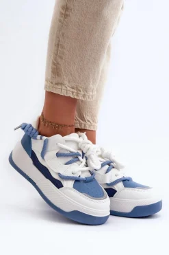 Discount Boto Sneakersy Damskie Na Platformie e Moariella Niebieski