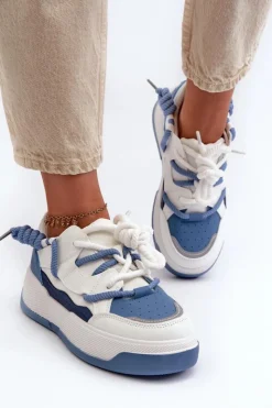 Discount Boto Sneakersy Damskie Na Platformie e Moariella Niebieski