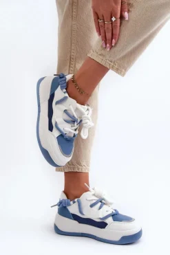 Discount Boto Sneakersy Damskie Na Platformie e Moariella Niebieski