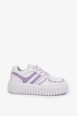 Discount Boto Sneakersy Damskie Na Platformie Fioletowe Ofenale Fioletowy