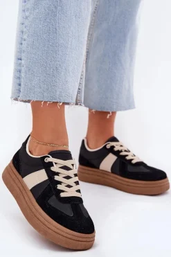 Boto Buty Sportowe Na Platformie|Sneakersy Damskie*Sneakersy Damskie Na Platformie Czarne Dovina