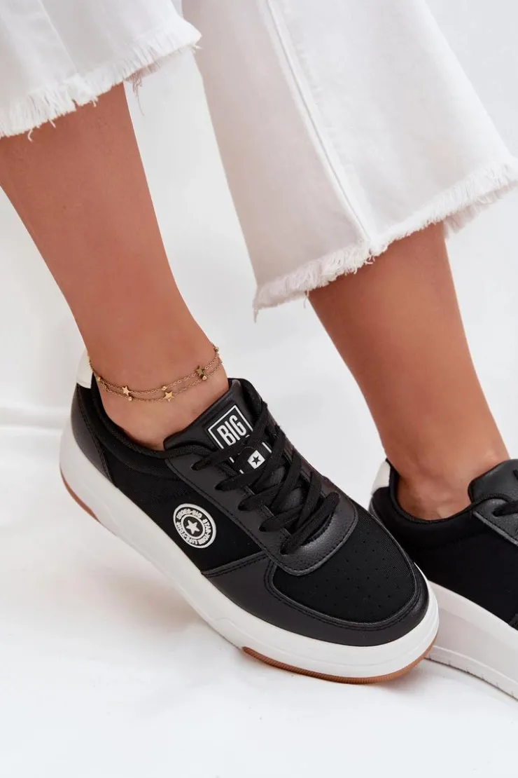 Online Big Star Shoes Sneakersy Damskie Na Platformie Big Star RR274573 HI-POLY SYSTEM Czarne Czarny