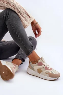 Boto Sneakersy Damskie*Sneakersy Damskie Na Platformie Multikolor Lenivia