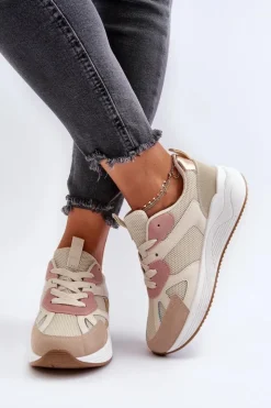 Boto Sneakersy Damskie*Sneakersy Damskie Na Platformie Multikolor Lenivia