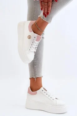 Boto Buty Sportowe Na Platformie|Sneakersy Damskie*Sneakersy Damskie Na Platformie Białe Eshen