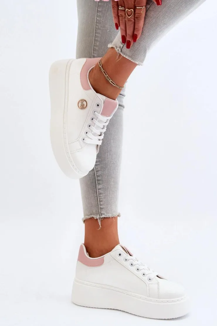 Boto Buty Sportowe Na Platformie|Sneakersy Damskie*Sneakersy Damskie Na Platformie Białe Eshen