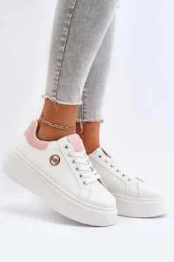 Boto Buty Sportowe Na Platformie|Sneakersy Damskie*Sneakersy Damskie Na Platformie Białe Eshen