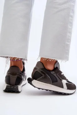 Best Big Star Shoes Sneakersy Damskie Na Platformie Memory Foam System Big Star NN274683 Czarne