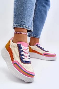 New Boto Sneakersy Damskie Na Platformie Multikolor Redala