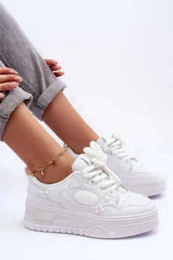 Boto Buty Sportowe Na Platformie|Sneakersy Damskie*Sneakersy Damskie Na Platformie Białe Finos
